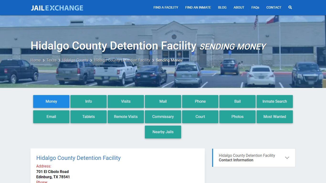 Send Money to Inmate - Hidalgo County Detention Facility, TX
